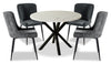 Verona 5-Piece Round Dining Package - Grey