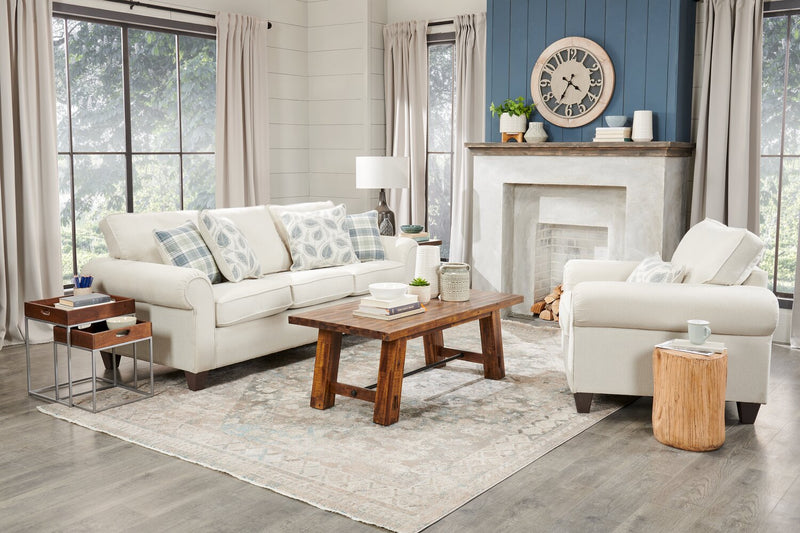 Scarlett Chenille Sofa - Ecru