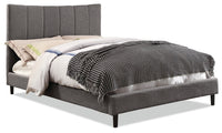 Paseo Upholstered Platform Bed in Grey Fabric - Full Size 