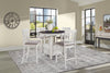 Dena 5-Piece Counter-Height Dining Package - White and Grey
