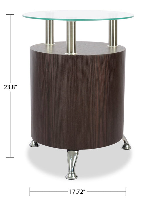 Savon End Table - Walnut