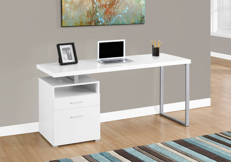 Heather Adjustable Desk - White