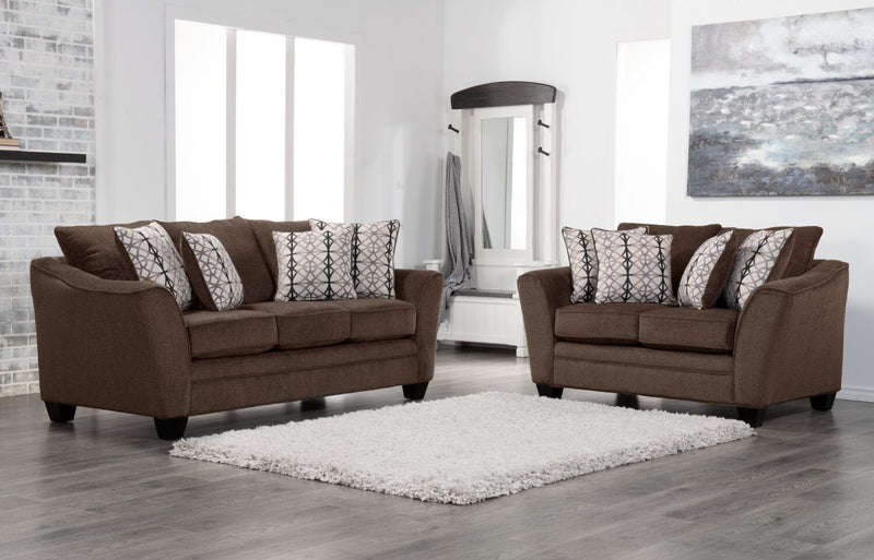 Febe Chenille Full-Size Condo Sofa Bed - Brown