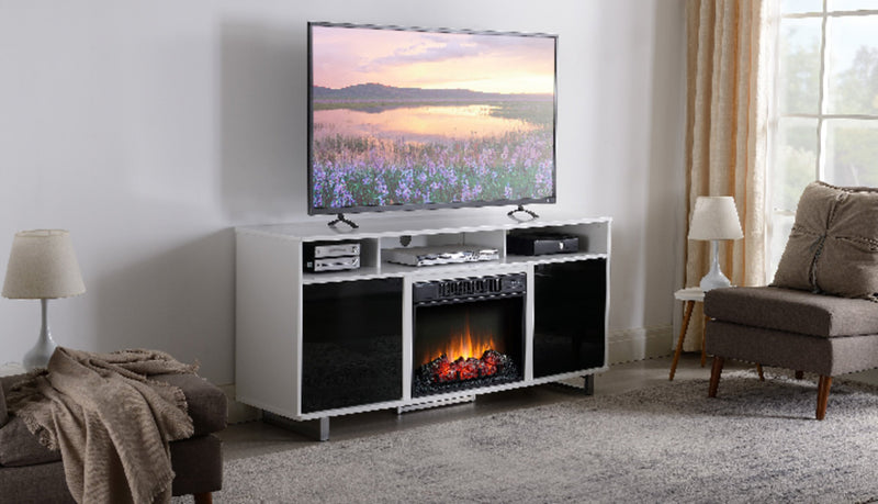Ignatius 64'' TV Stand with Log Firebox
