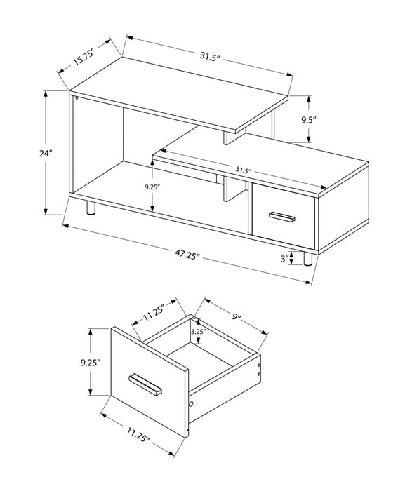 Sara 48” TV Stand - Black