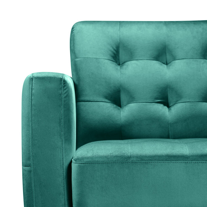 Devlin Velvet Chair - Green
