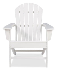 Bask Outdoor Patio Adriondack Chair - High Density Plastic, UV & Weather Resistant - White 