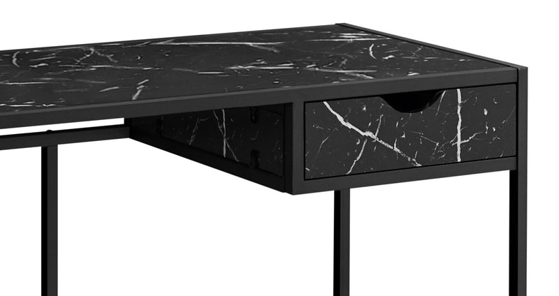 Everly Desk - Black Marble-Look