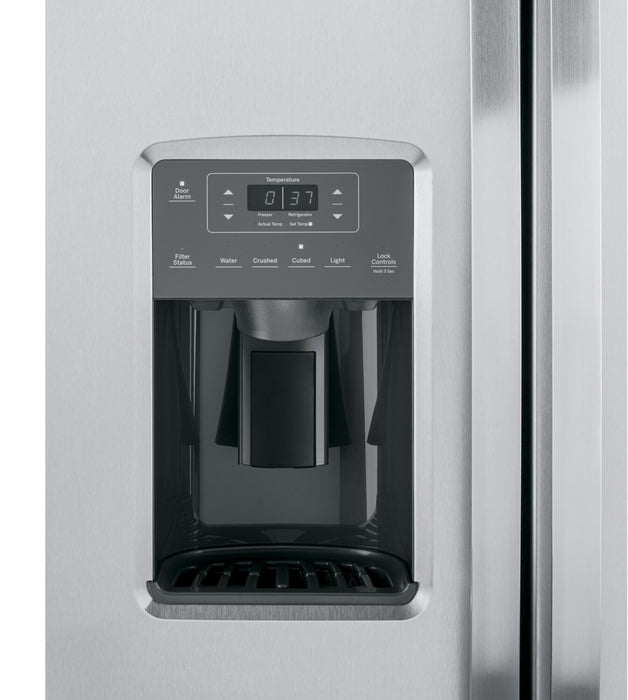 GE 23 Cu. Ft. Side-by-Side Refrigerator - GSS23GYPFS