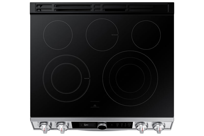 Samsung BESPOKE 6.3 Cu. Ft. Slide-In Electric Range with True Convection – NE63T8711SS/AC