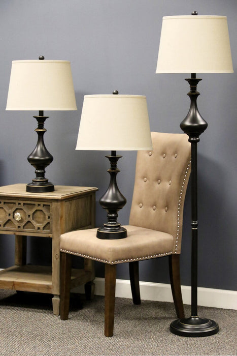 Julia 3-Piece Floor and Two Table Lamps Set