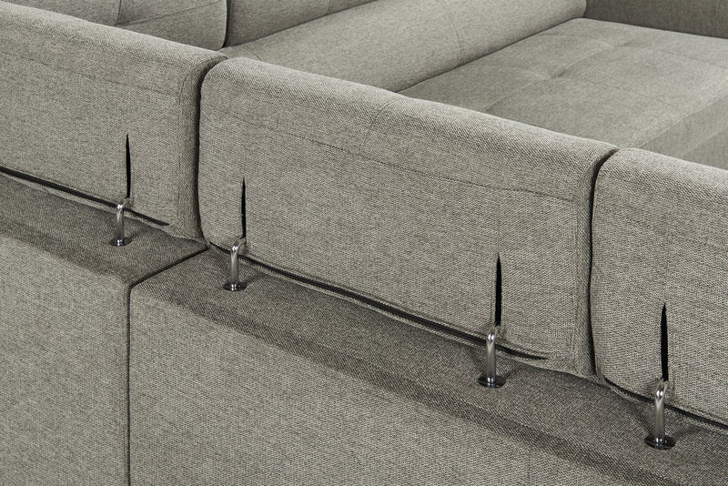 Savvy 2-Piece Right-Facing Linen-Look Sectional