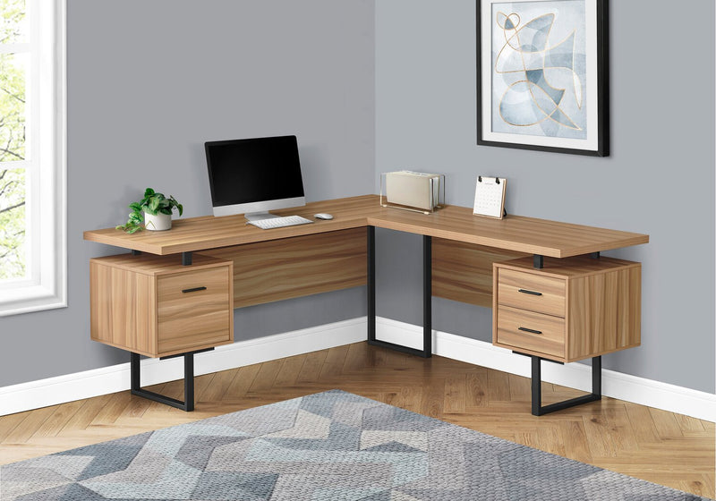 Marnie Reversible L-Shaped Corner Desk - Light Brown