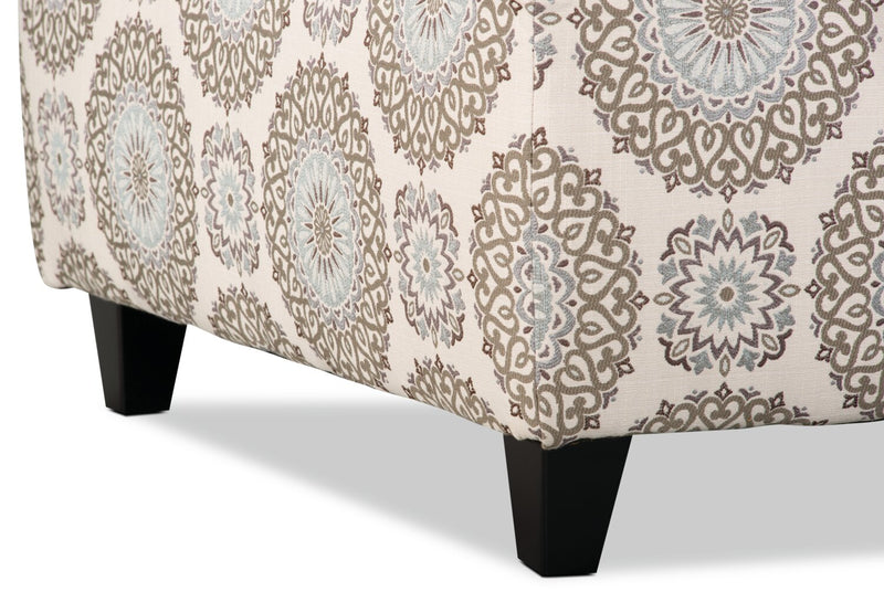 Tula Fabric Accent Ottoman - Twilight