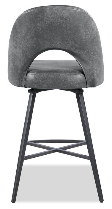 Bay Swivel Counter-Height Stool - Charcoal