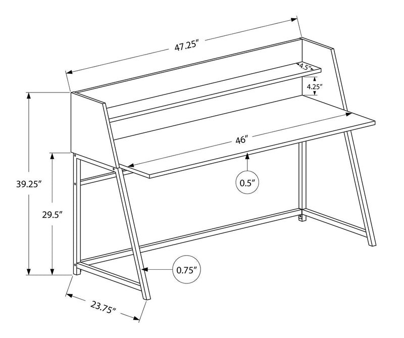 Lawson Desk - White Marble-Look 