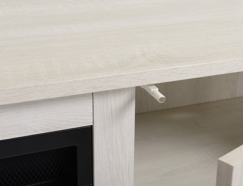 Antoni 62” TV Stand with Crystal Ember Firebox - White