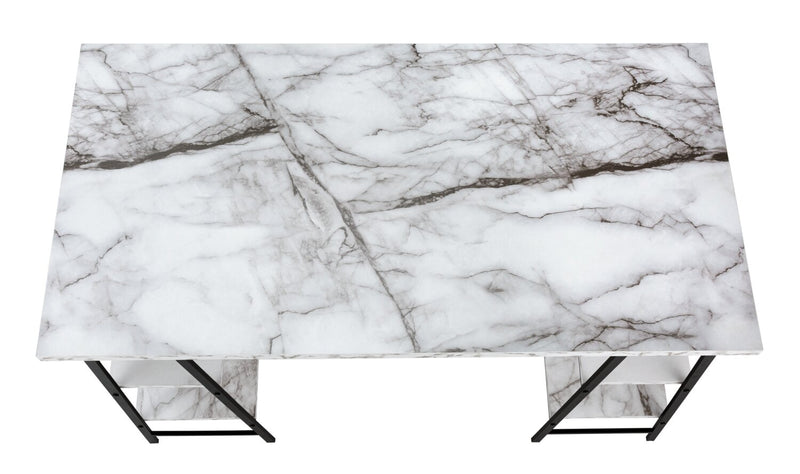 Jonnie Desk - White Marble-Look