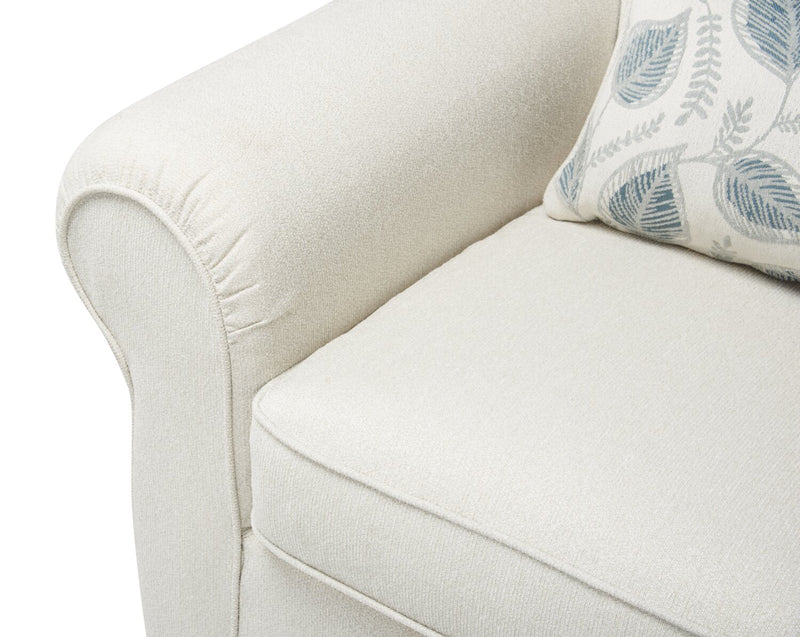 Scarlett Chenille Chair - Ecru