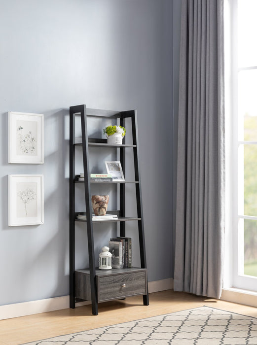 Eden Ladder-Style Bookcase - Grey 