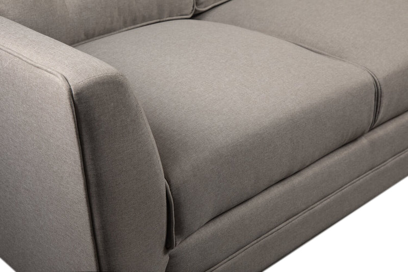 Novalee Linen-Look Fabric Loveseat - Taupe