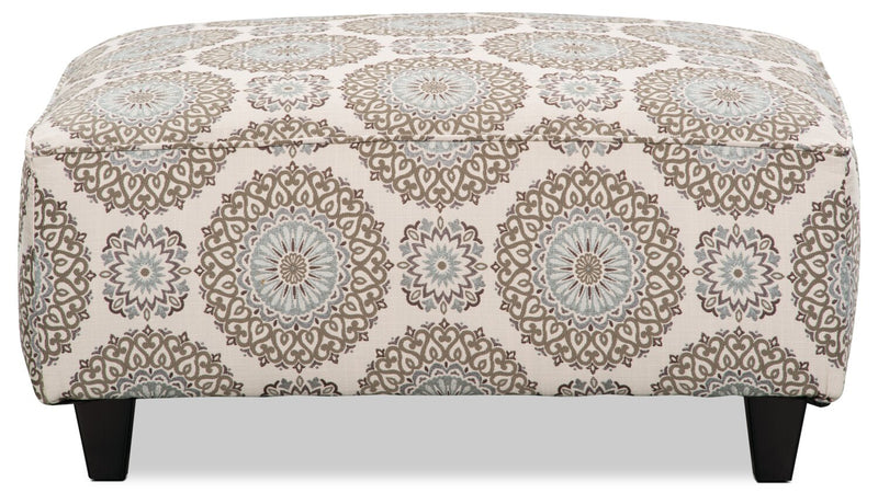 Tula Fabric Accent Ottoman - Twilight