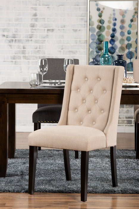 York Wingback Dining Chair - Taupe