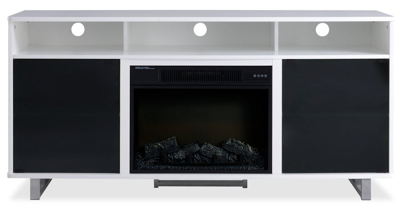 Ignatius 64'' TV Stand with Log Firebox