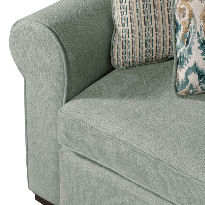 2-Piece Chenille Sectional with Left-Facing Sleeper Sofa - Seafoam