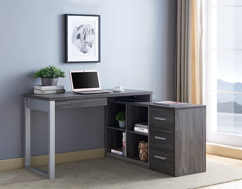 Owen Reversible Corner Desk – Distressed Grey