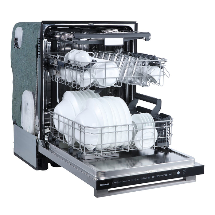 Hisense Top-Control Dishwasher with Steam Wash and Third Rack - HDW63314SS
