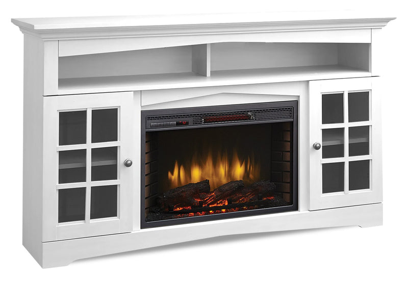 Huntley 59\" TV Stand with Log Firebox
