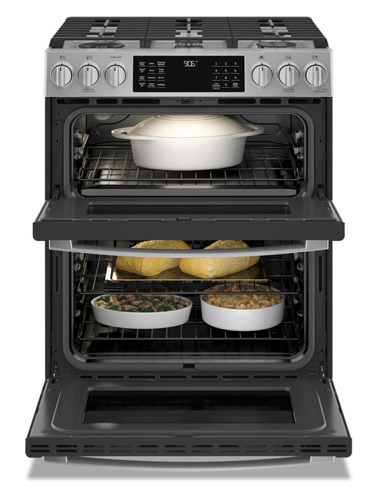 GE Profile 6.7 Cu. Ft. Double Oven Gas Range - PCGS960YPFS