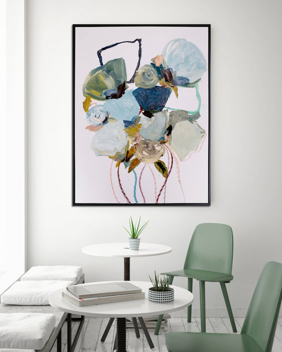 Acrylic Blue Flower - 31\" x 41\"