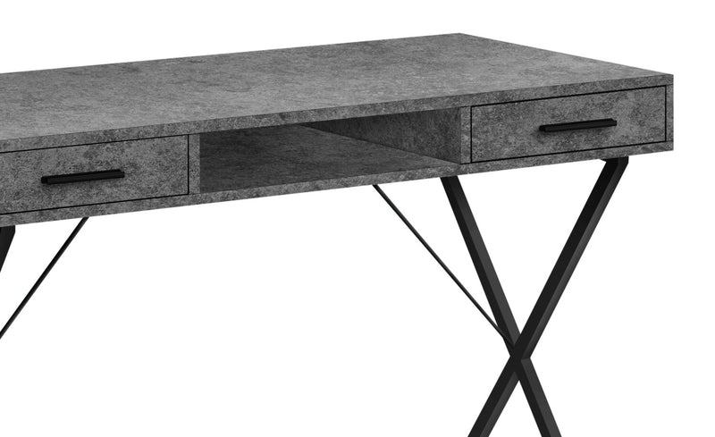Rowan Desk - Grey Stone-Look