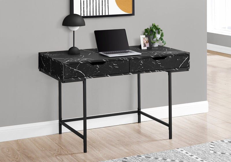 Butler Desk - Black Marble-Look