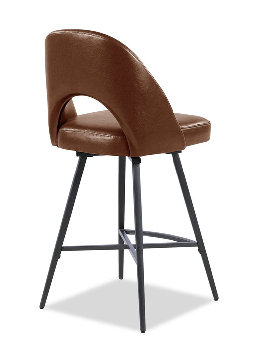 Elijah Swivel Counter-Height Stool - Brown