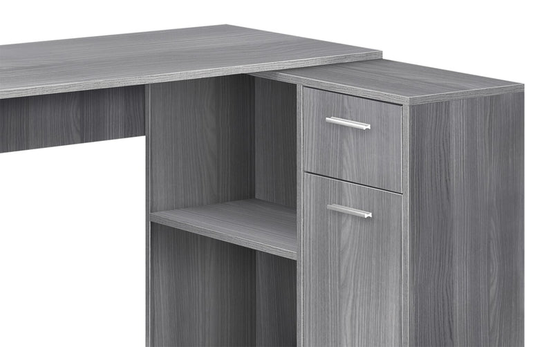 Zoe L-Shaped Desk - Grey