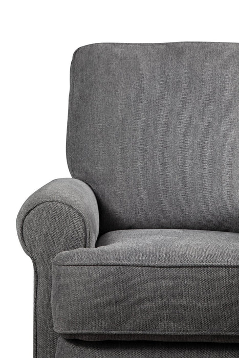 Bevin Chenille Swivel Glider Recliner - Grey
