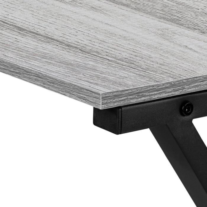Lidia L-Shaped Corner Desk - Grey 