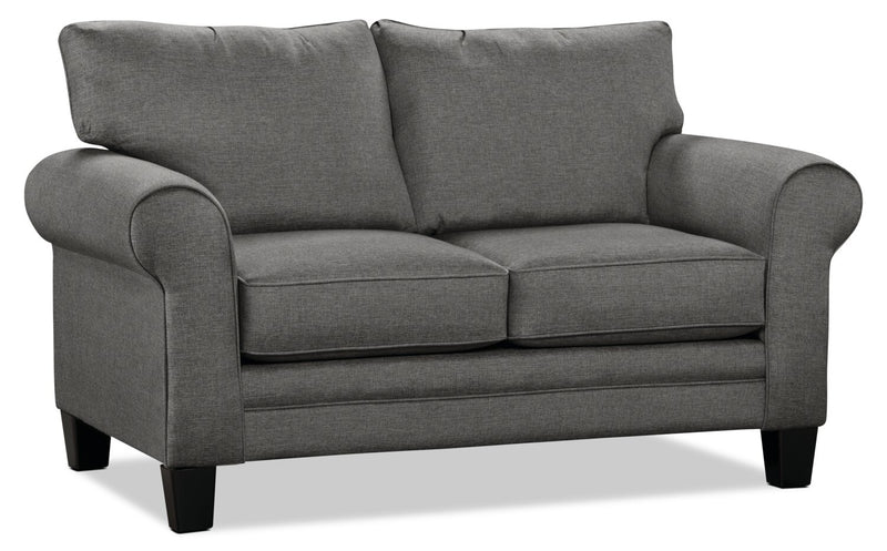 Tula Fabric Loveseat - Steel