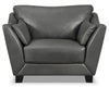Lusso Genuine Leather Chair – Charcoal