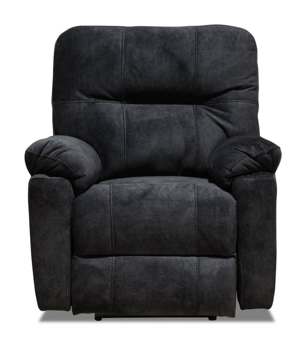 Gybson Polyester Power Recliner - Graphite