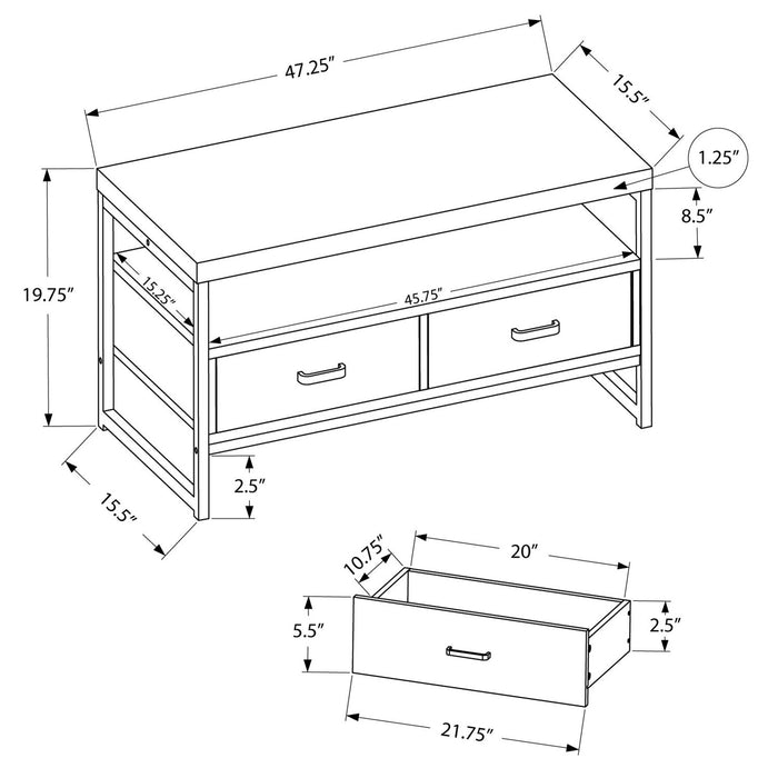 Corban 48\" TV Stand - Grey