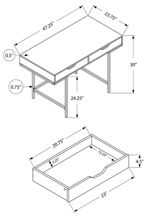 Butler Desk - Grey