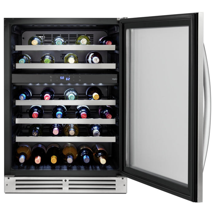 Whirlpool 46-Bottle Under-Counter Wine Cooler - WUW55X24HS