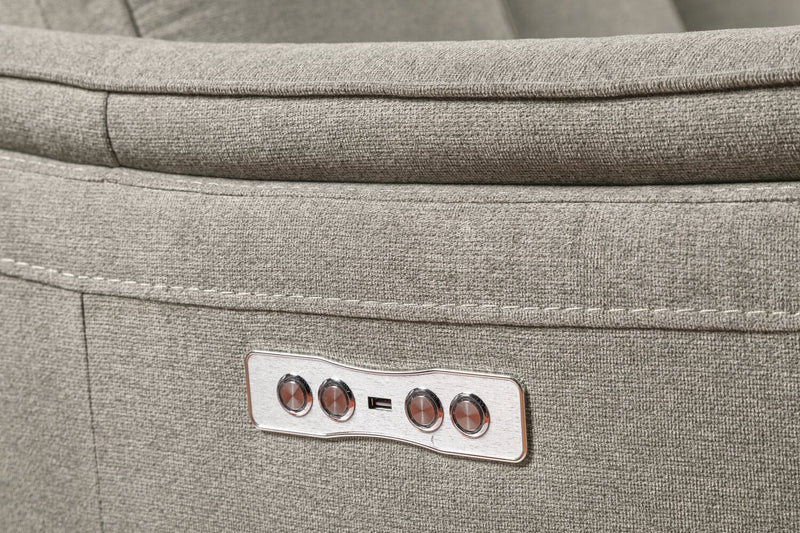 Matrix 6-Piece Power Reclining Sectional - Dove 