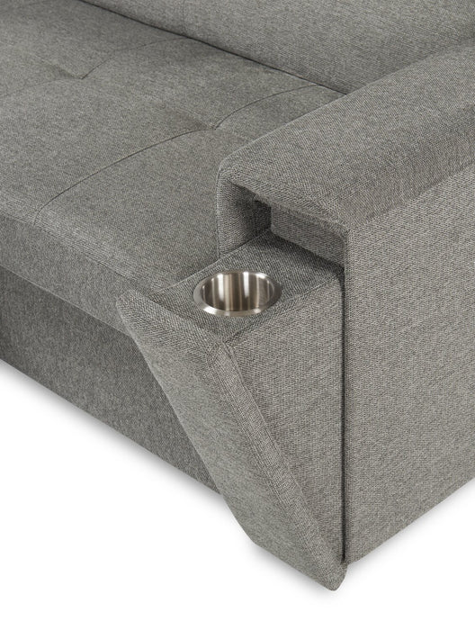 Savvy 2-Piece Left-Facing Linen-Look Sleeper Sectional