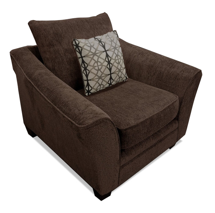 Febe Chenille Condo Chair - Brown