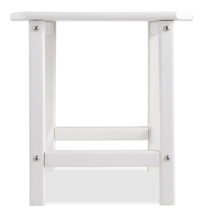 Bask End Table - White